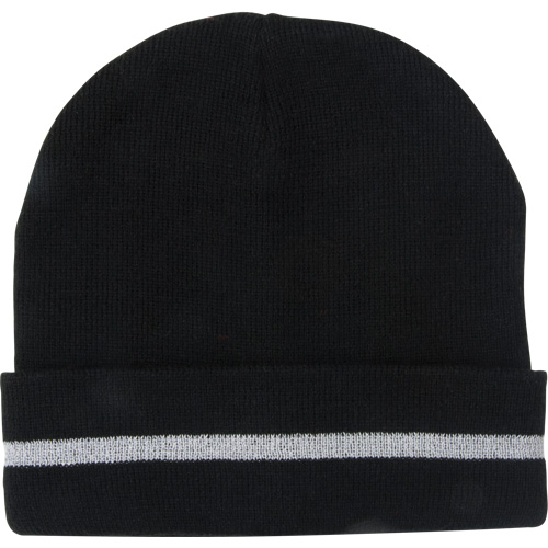 Knit Hat with Silver Reflective Stripe, One Size, Black Sécurité Médic