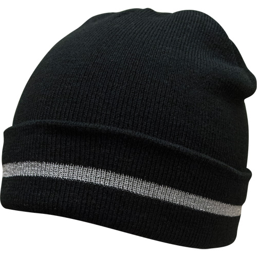 Knit Hat with Silver Reflective Stripe, One Size, Black Sécurité Médic