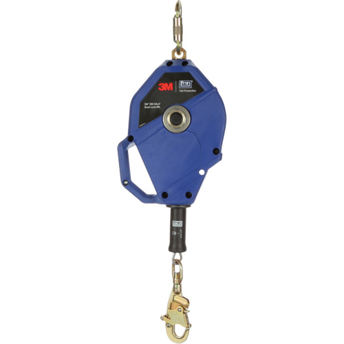 Cordage de s&eacute;curit&eacute; autor&eacute;tractable avec verrouillage intelligent, 50', Acier galvanis&eacute;, Pivotant Sécurité Médic