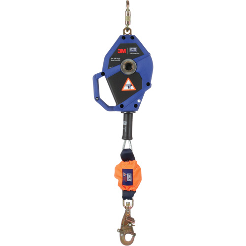 Cordage de s&eacute;curit&eacute; autor&eacute;tractable avec verrouillage intelligent, 20', Acier galvanis&eacute;, Pivotant Sécurité Médic