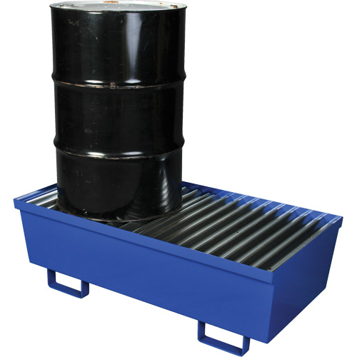 Steel Spill Containment Pallet, 74 US gal. Spill Capacity, 27" x 51.25" x 13" Sécurité Médic