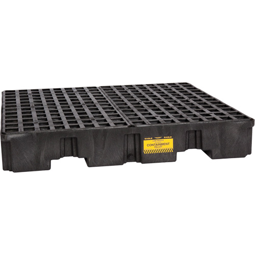 Spill Containment Pallet, 66 US gal. Spill Capacity, 51.5" x 51.5" x 8" Sécurité Médic