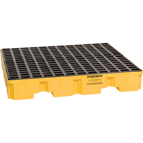Spill Containment Pallet, 66 US gal. Spill Capacity, 51.5" x 51.5" x 8" Sécurité Médic