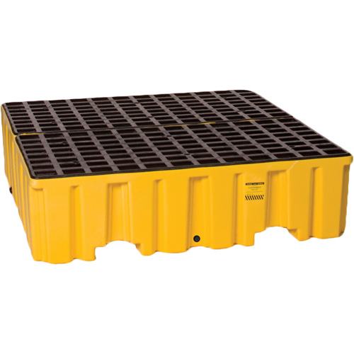 Spill Containment Pallet, 132 US gal. Spill Capacity, 51" x 52.5" x 13.75" Sécurité Médic