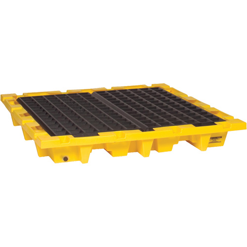 Spill Containment Pallet, 66 US gal. Spill Capacity, 58.5" x 58.5" x 7.75" Sécurité Médic