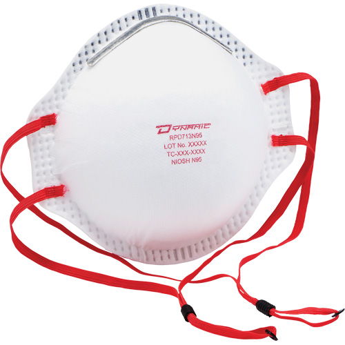 Respirateur contre les particules Dynamic, N95, Certifi&eacute; NIOSH, Taille unique Sécurité Médic