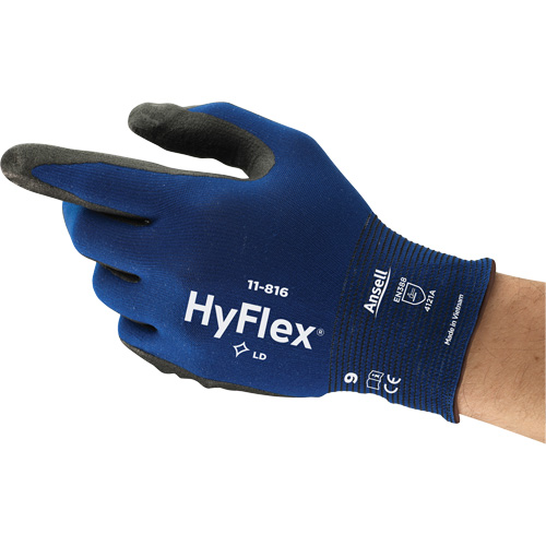 Hyflex&reg; 11-816 Glove, 6, Foam Nitrile Coating, 18 Gauge, Nylon/Spandex Shell Sécurité Médic