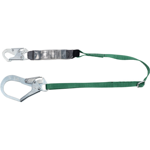 V-Series Lanyard, 6', Rebar Hook Center, Snap Hook Leg Ends, Polyester Sécurité Médic