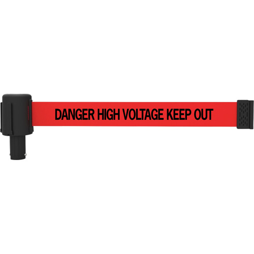 PLUS Banner Cassettes, Danger High Voltage Keep Out, 15', Red Tape Sécurité Médic