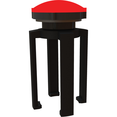 PLUS Barrier System Strobe Light Bracket & Red Strobe Light, Black Sécurité Médic