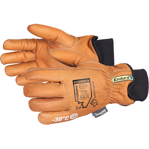 Gants de conducteur de luxe pour l'hiver Endura, T-petit, Paume en Cuir fleur de ch&egrave;vre, Thinsulate Sécurité Médic