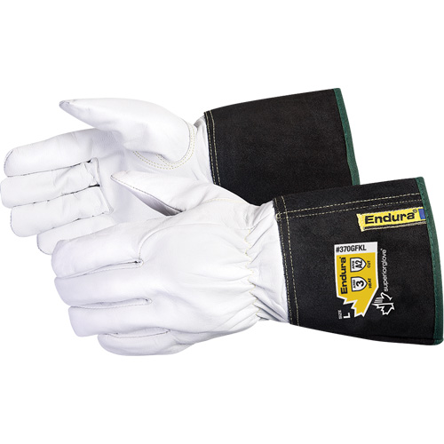 Gants de soudage &agrave; l'arc TIG Endura, Cuir fleur de ch&egrave;vre, Taille Moyen Sécurité Médic