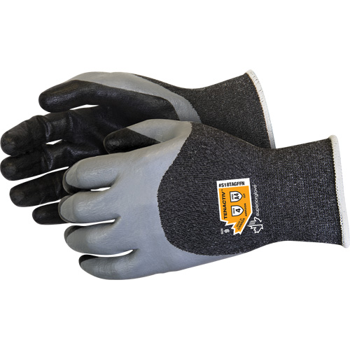 Double-Dipped Cut-Resistant Gloves, Size 5, 18 Gauge, Foam Nitrile Coated, TenActiv Shell, ASTM ANSI Level A4 Sécurité Médic