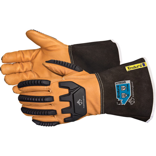 Endura&reg; Anti-Impact Driver's Gloves, Small, Grain Goatskin Palm, Kevlar&reg; Inner Lining Sécurité Médic