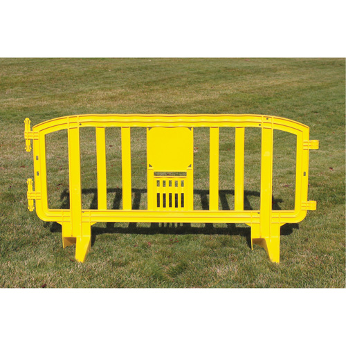 Movit Barricade, Interlocking, 78" L x 39" H, Yellow Sécurité Médic
