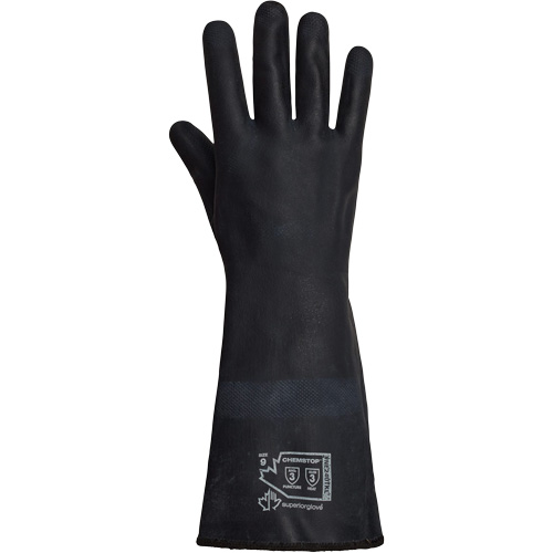 SolvStop Heady-Duty Chemical & Heat-Resistant Gloves, Neoprene, 8, Protects Up To 392° F (200° C) Sécurité Médic