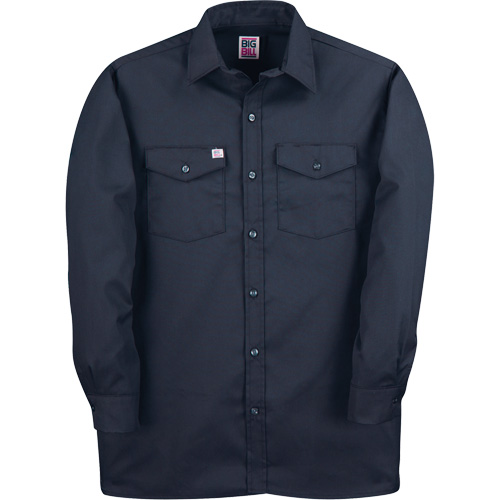 Chemise de travail &agrave; manches longues en tissu crois&eacute;, Hommes, 4T-Grand, Bleu marin Sécurité Médic