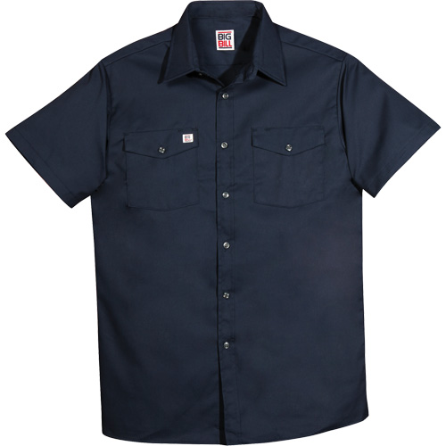 Chemise de travail &agrave; manches courtes en tissu crois&eacute;, Hommes, 4T-Grand, Bleu marine Sécurité Médic