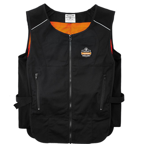 Veste de refroidissement &agrave; changement de phase l&eacute;g&egrave;re avec sachets 6260 Chill-Its, Petit/Moyen, Noir Sécurité Médic