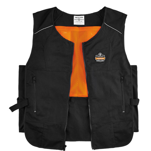 Veste de refroidissement &agrave; changement de phase l&eacute;g&egrave;re avec sachets 6260 Chill-Its, Petit/Moyen, Noir Sécurité Médic