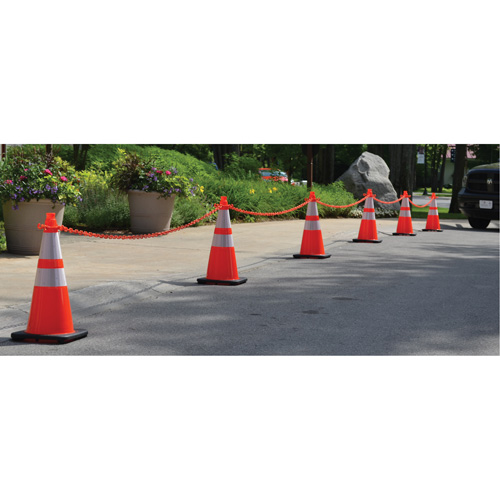 Traffic Cone & Chain Kit, 28", Green Sécurité Médic