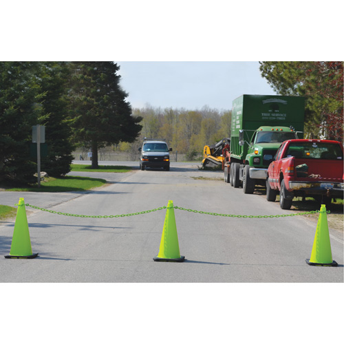 Traffic Cone & Chain Kit, 28", Green Sécurité Médic