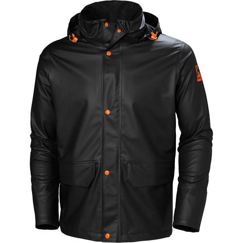 Gale Rain Jacket, Polyester/Polyurethane, Small, Black Sécurité Médic