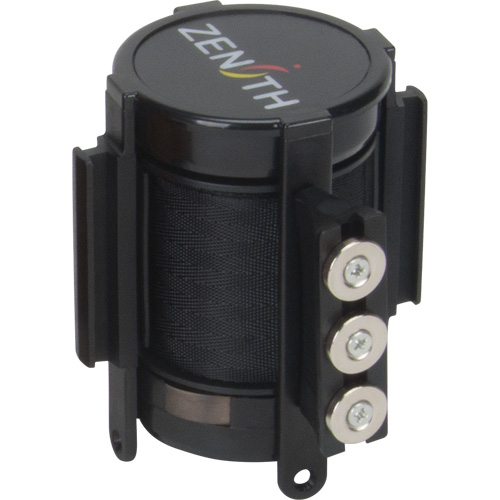 Cassette de ruban magn&eacute;tique pour barri&egrave;re de contr&ocirc;le des foules personnalis&eacute;e, 12', Ruban Noir Sécurité Médic