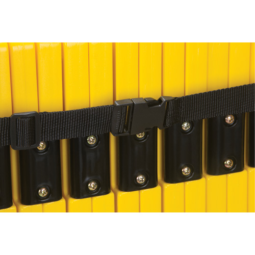 Portable Mobile Barrier, 40" H x 13' L, Yellow Sécurité Médic