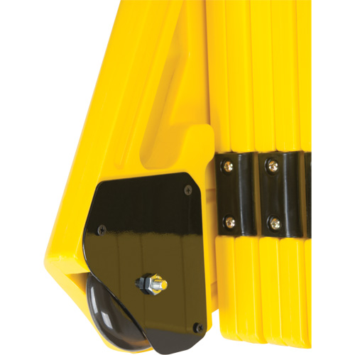 Portable Mobile Barrier, 40" H x 13' L, Yellow Sécurité Médic