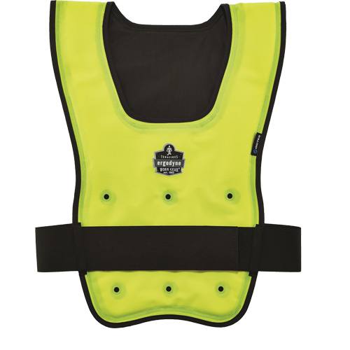 Veste refroidissante &agrave; &eacute;vaporation s&egrave;che &eacute;conomique Chill-Its 6687, Petit/Moyen, Jaune lime haute visibilit&eacute; Sécurité Médic
