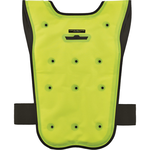 Veste refroidissante &agrave; &eacute;vaporation s&egrave;che &eacute;conomique Chill-Its 6687, Petit/Moyen, Jaune lime haute visibilit&eacute; Sécurité Médic