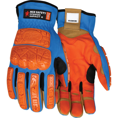 Forceflex&reg; Impact Gloves, Medium, Synthetic Palm, Slip-On Cuff Sécurité Médic