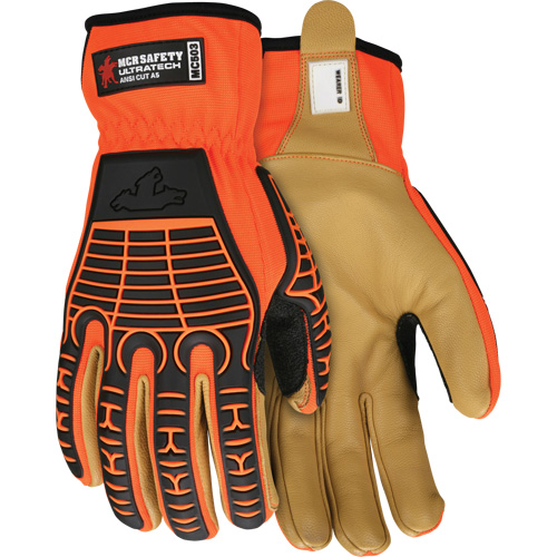 Gants antichocs Predator, Moyen, Paume en Cuir fleur, Poignet Boucle et crochet Sécurité Médic