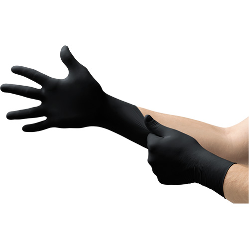 Onyx&reg; Gloves, Small, Nitrile, 3.5-mil, Powder-Free, Black Sécurité Médic
