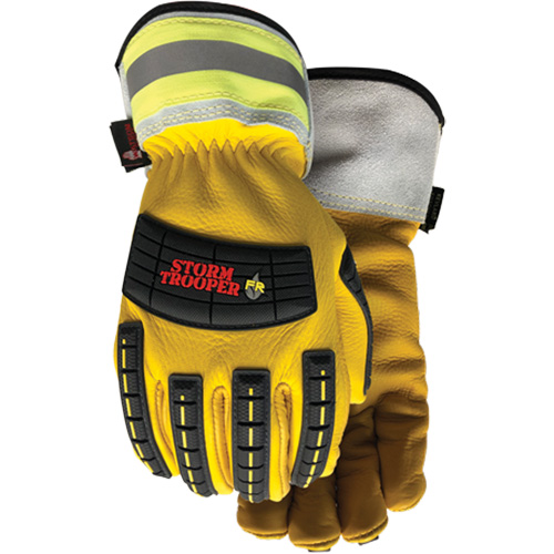 Gants 5782CR Storm Trooper, Petit, Paume en Cuir de vache, Poignet &eacute;lastique Sécurité Médic