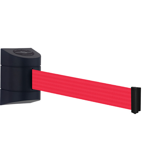 TensaBarrier&reg; Wall Mounted Unit, Plastic, Screw Mount, 30', Red Tape Sécurité Médic