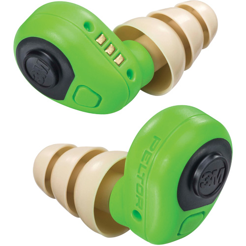 Bouchons d'oreilles &eacute;lectroniques Peltor, Sans cordon, Paire - Boîtier en plastique, 23 dB NRR, Grand/Moyen/Petit Sécurité Médic