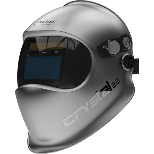 Crystal 2.0 Auto Darkening Welding Helmet, 3.94" L x 1.97" W View Area, 2/4 - 12 Shade Range, Silver Sécurité Médic