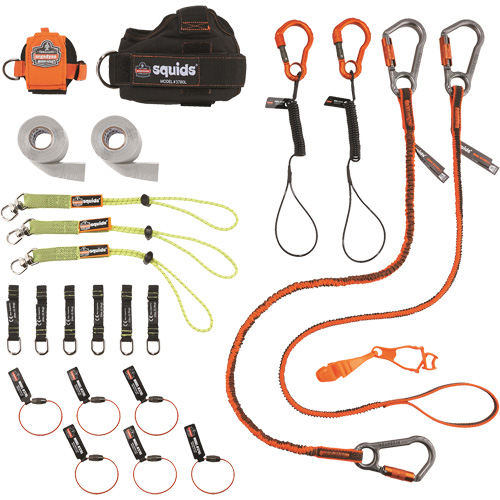 Trousse de longes de fixation d'outils pour charpentier et ouvrier 3183 Squids Sécurité Médic
