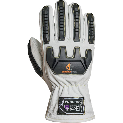 Endura&reg; 378GKGVBE Cut & Impact Resistant Gloves, Small, Goatskin Palm, Driver Cuff Sécurité Médic