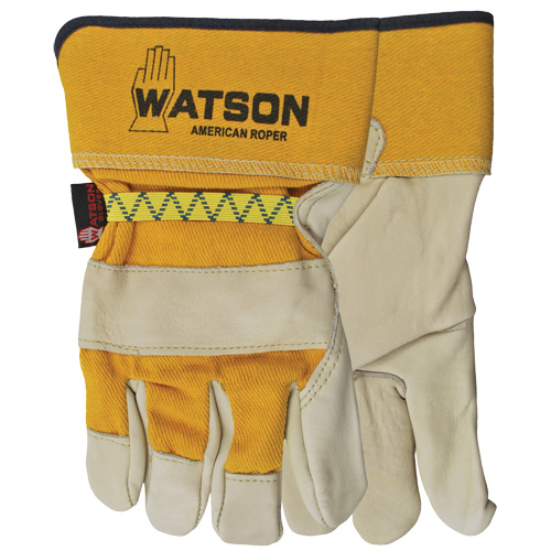 Gants pour cordeur American, Grand, Paume Cuir fleur de vache, Doubleure Coton Sécurité Médic