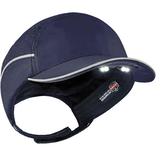 Skullerz&reg; 8965 Lightweight Bump Cap Hat with LED Lighting, Navy Blue Sécurité Médic