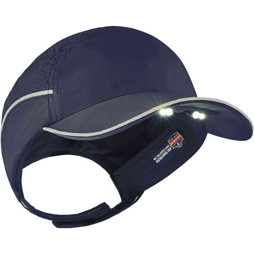 Skullerz&reg; 8965 Lightweight Bump Cap Hat with LED Lighting, Navy Blue Sécurité Médic