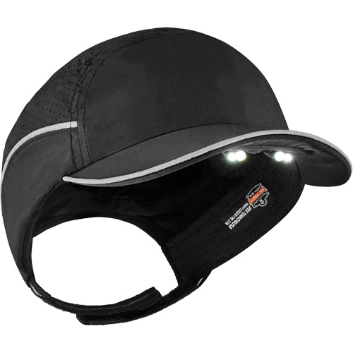 Casque antichocs l&eacute;ger avec lampe DEL 8965 Skullerz, Noir Sécurité Médic