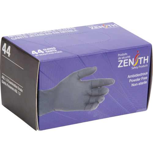 Gants jetables en paquets pour distributeur, 2T-Grand, Nitrile, 5 mils, Sans poudre, Noir Sécurité Médic