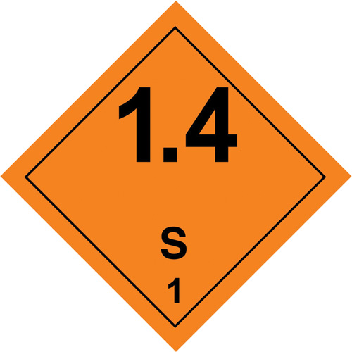 Hazardous Material Handling Labels, 4" L x 4" W, Black on Orange Sécurité Médic