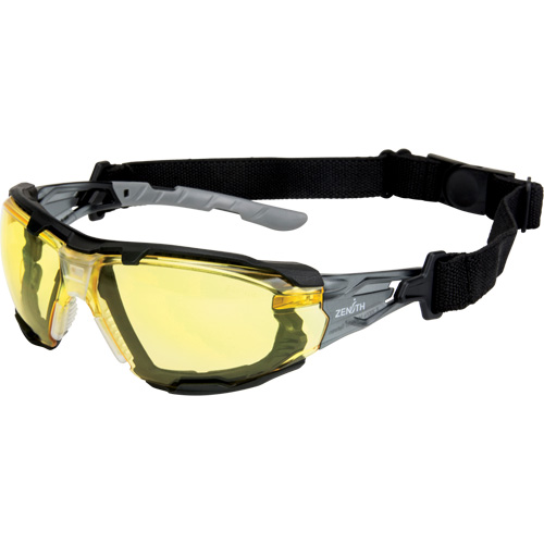 Z2900 Series Safety Glasses with Foam Gasket, Amber Lens, Anti-Scratch, ANSI Z87+/Meets/Exceeds CSA Z94.3 Sécurité Médic