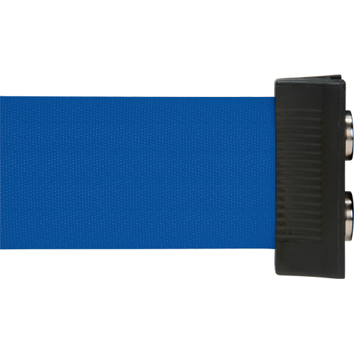 Wall Mount Barrier with Magnetic Tape, Steel, Screw Mount, 7', Blue Tape Sécurité Médic