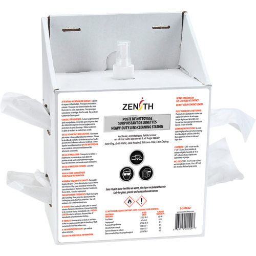 Poste jetable de premi&egrave;re qualit&eacute; pour nettoyage de lentilles, Carton, 8" lo x 5" p x 12,5" h Sécurité Médic